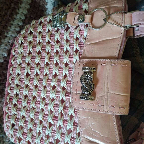 Longaberger Pink Straw Purse - Picture 3 of 7